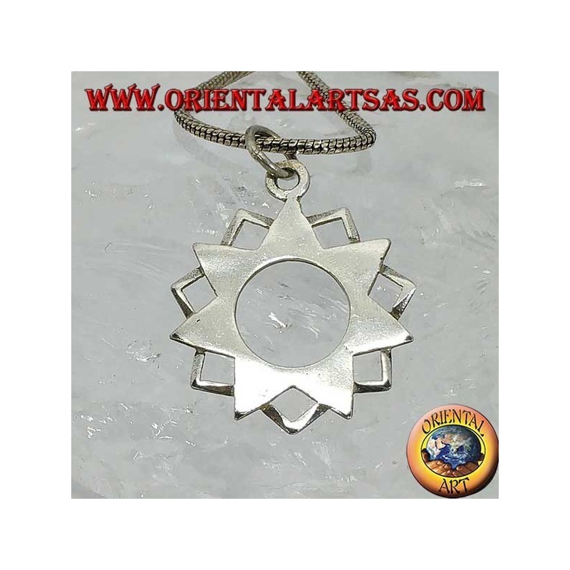 Colgante de plata de la estrella de siete puntas Eptagramma