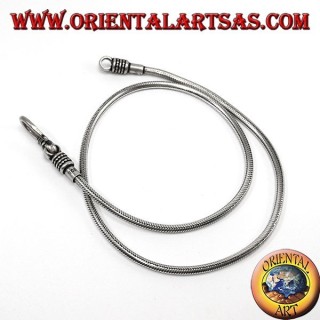 Collana  in argento, a snake Indonesiano  di cm 45