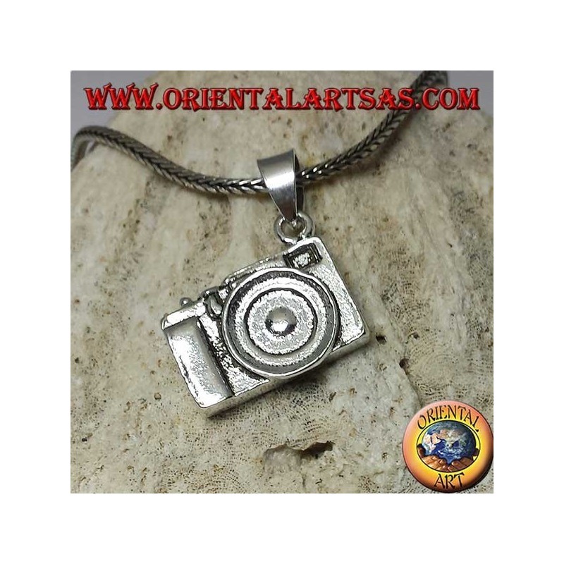 Silver pendant, camera