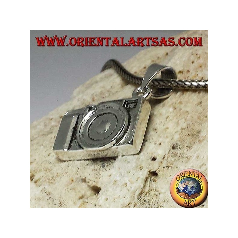 Silver pendant, camera