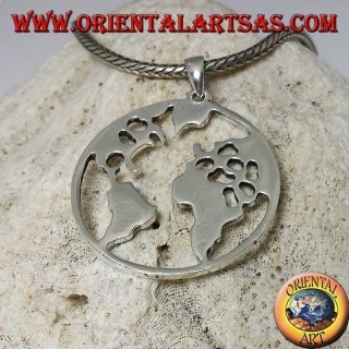 Pendentif en argent 925 la terre notre planète terre