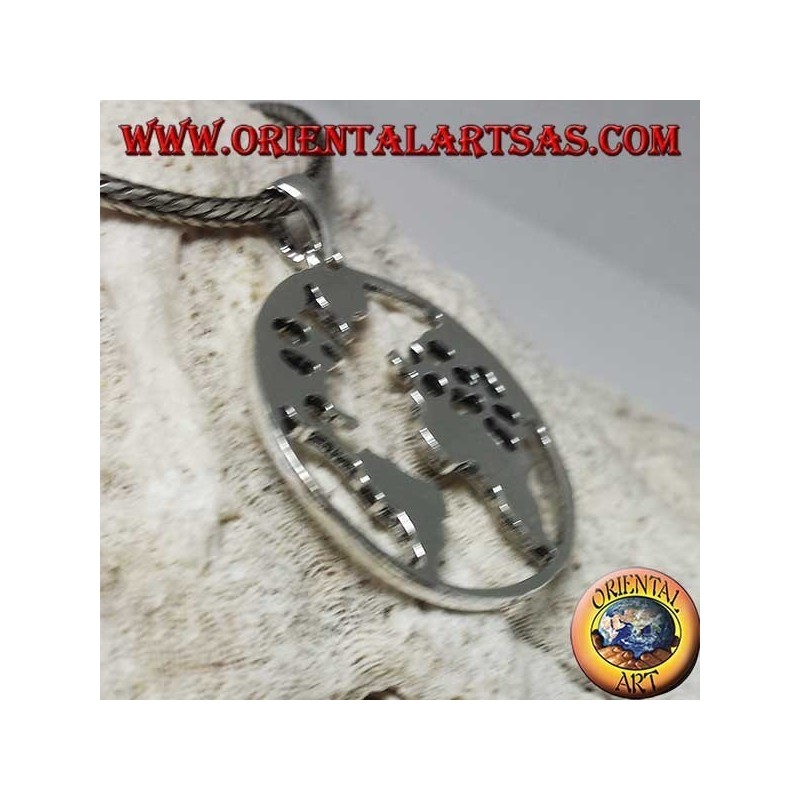 Pendentif en argent 925 la terre notre planète terre