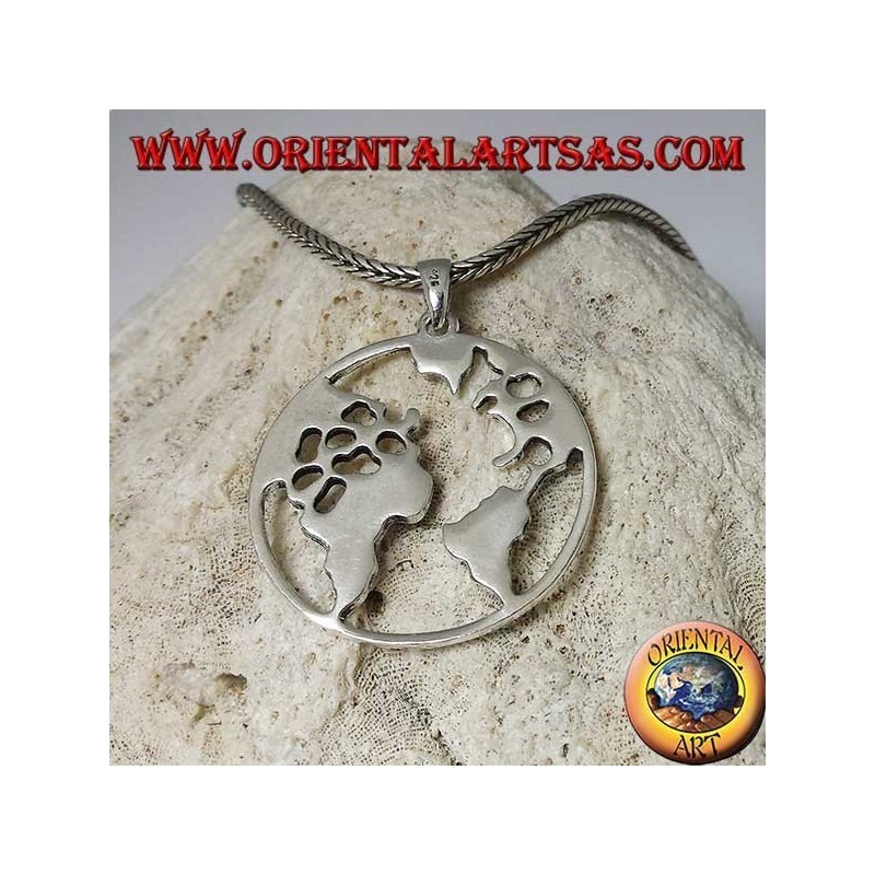 Colgante de plata 925 la tierra nuestro planeta Tierra