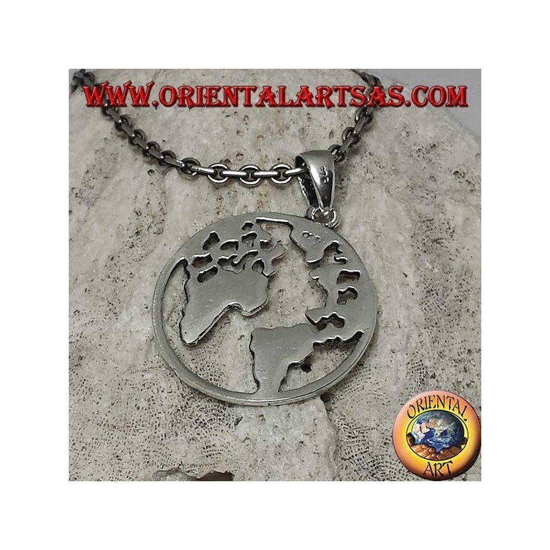 Ciondolo in argento 925 la terra il nostro pianeta Terra (piccolo)