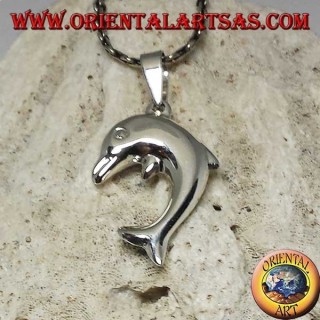 Pendentif en argent, le dauphin sauteur
