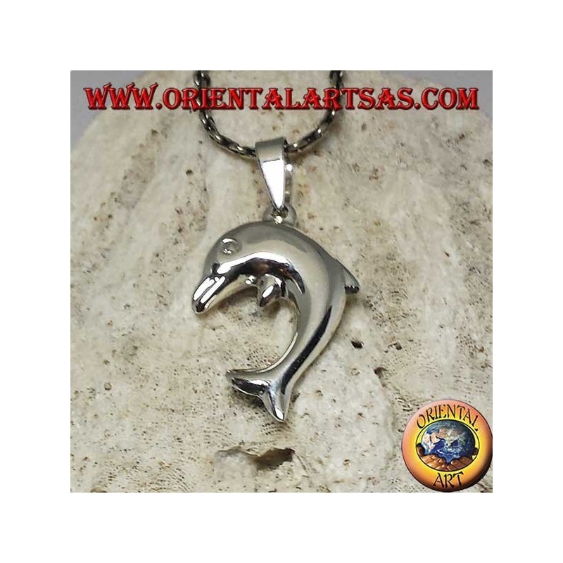 Colgante de plata, el delfín saltador