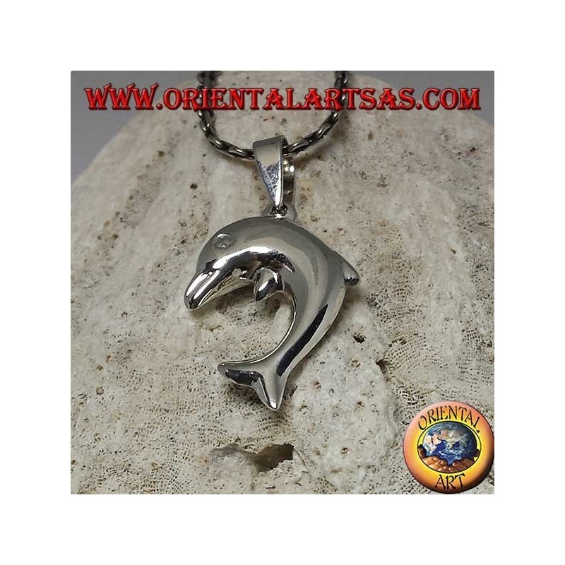 Colgante de plata, el delfín saltador