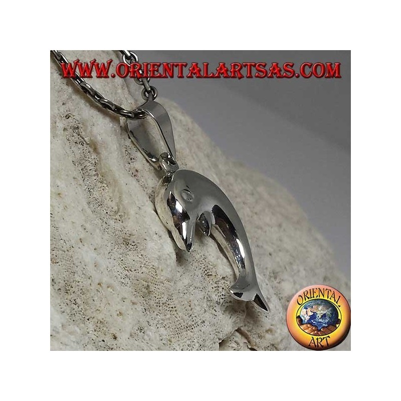 Pendentif en argent, le dauphin sauteur