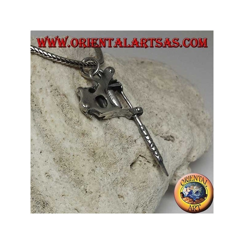Silberanhänger Bobbin Tattoo Maschine