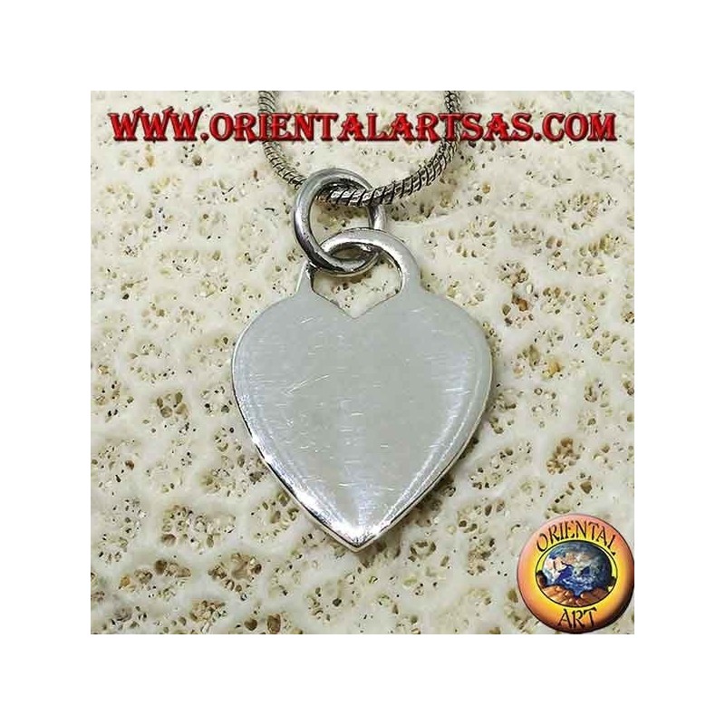 Pendentif coeur en argent modèle Tiffany (grand)