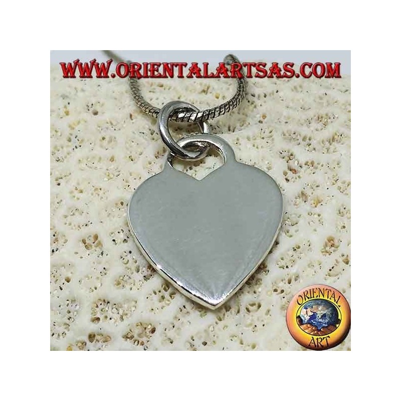 Ciondolo in argento cuore modello Tiffany (grande)