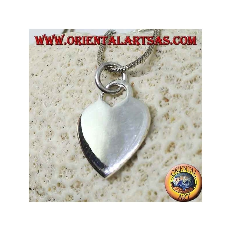 Colgante de corazón de plata modelo Tiffany (grande)