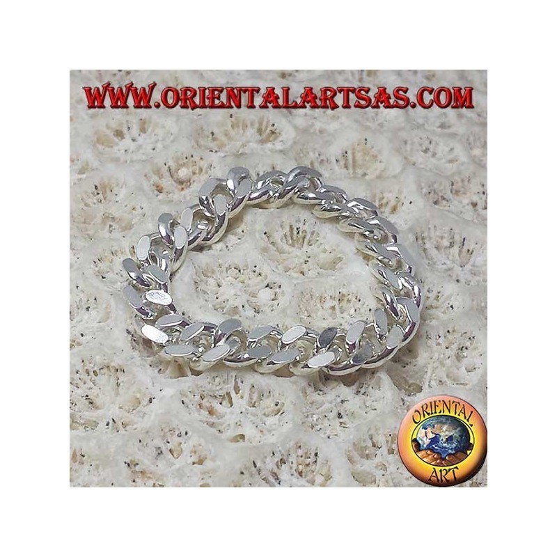 Anello in argento a catena grumetta morbida piccola