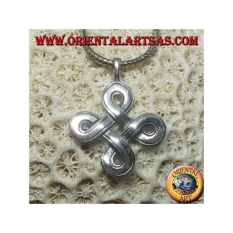Pendentif noeud en argent Saint-Jean (grand)