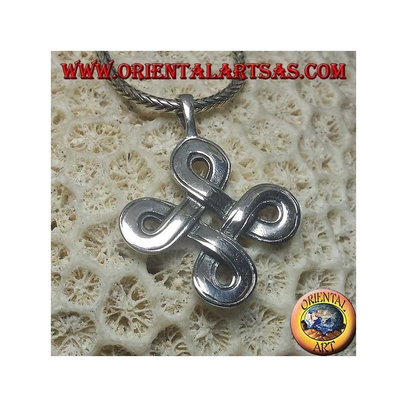 Pendentif noeud en argent Saint-Jean (grand)