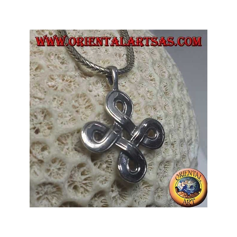 Pendentif noeud en argent Saint-Jean (grand)