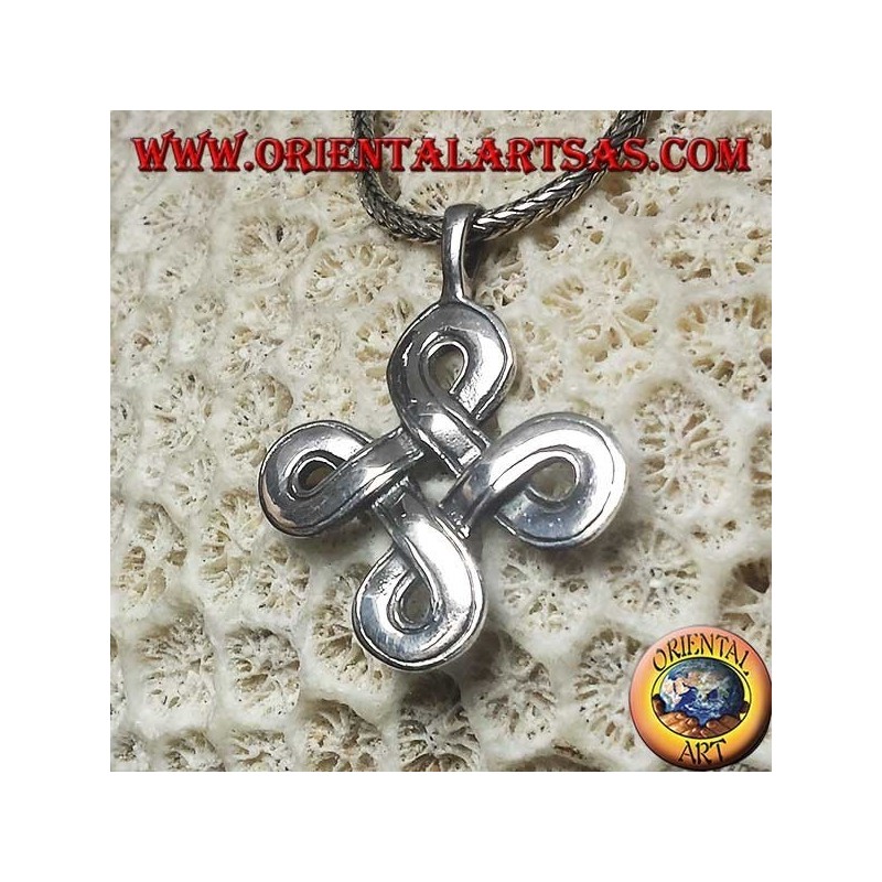 St. John's Knot Silber Anhänger (groß)