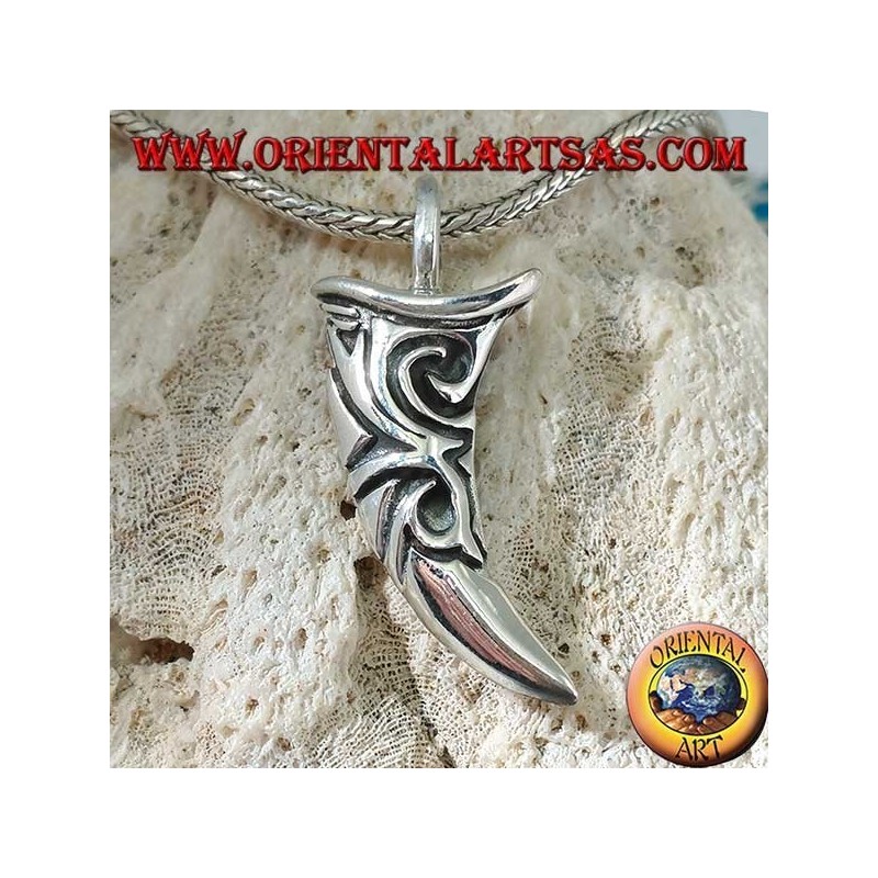 Tao yin-yang silver pendant