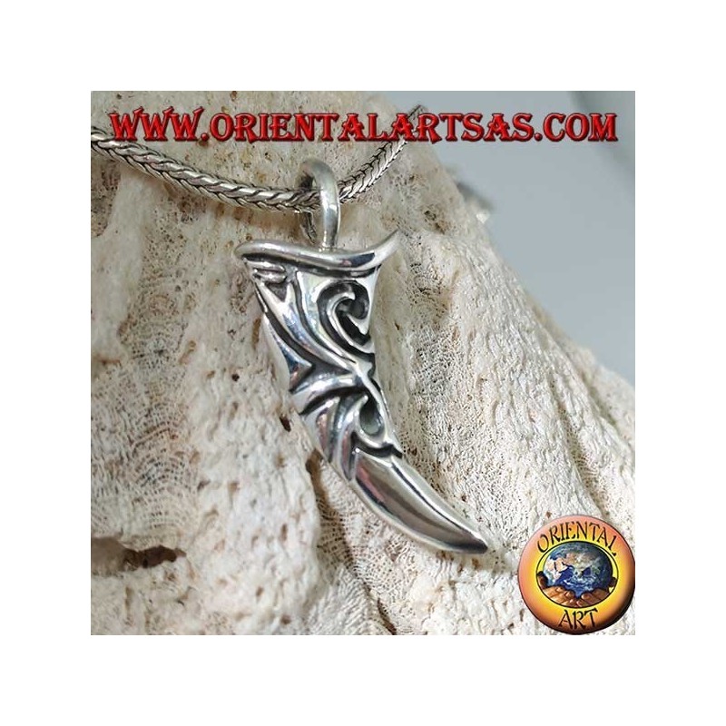 Tao yin-yang silver pendant