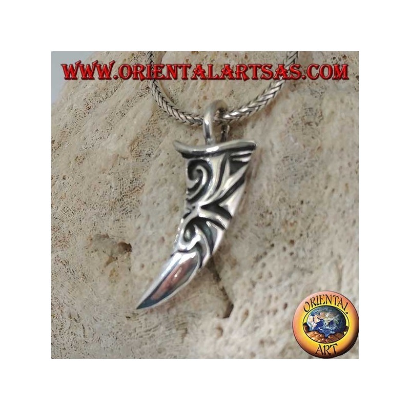 Tao yin-yang silver pendant