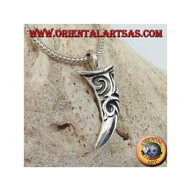 Tao yin-yang silver pendant