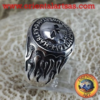 Ring Skull biker silver