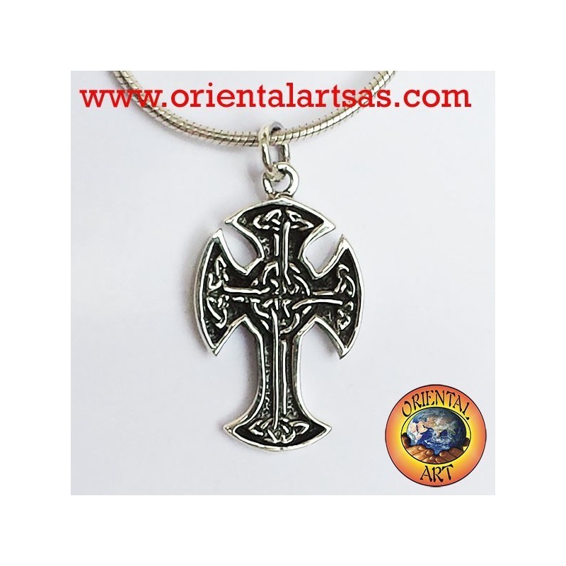 Ciondolo Croce celtica Irlandese in argento