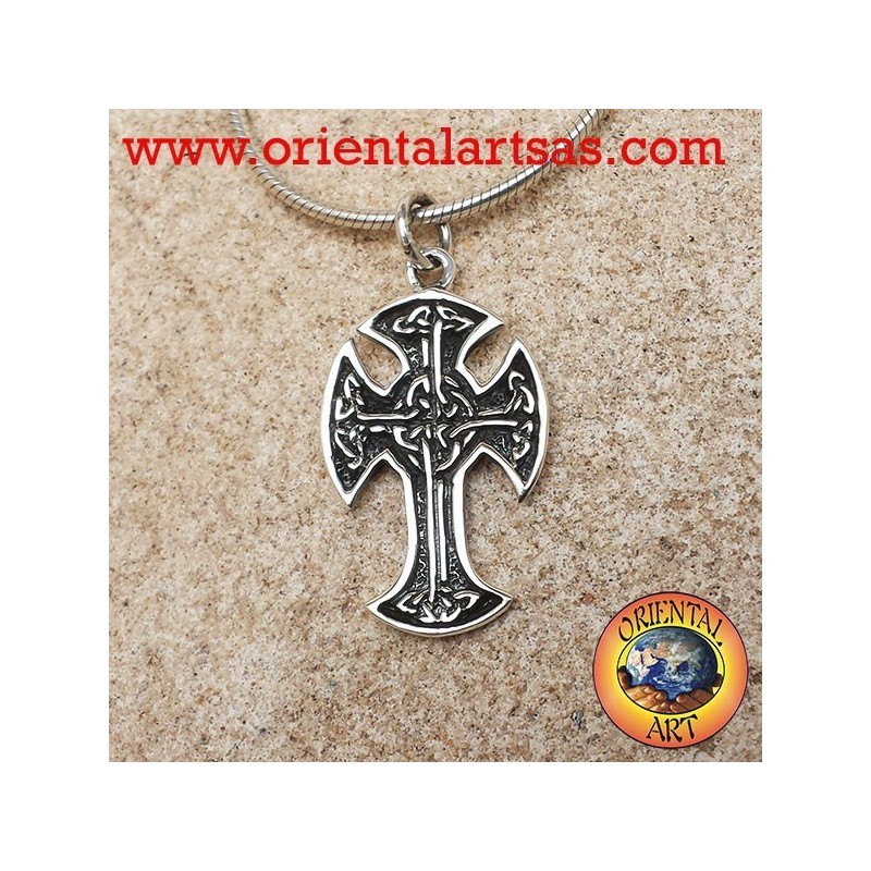 Ciondolo Croce celtica Irlandese in argento