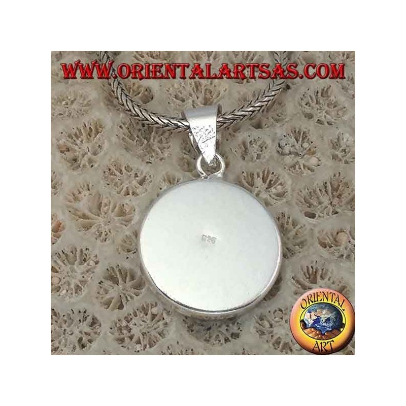 Pendant silver pendant eye of Saint Lucia shell Astraea rugosa