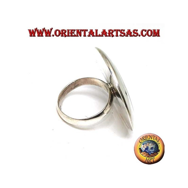 Anillo de plata con madreperla redonda (grande)