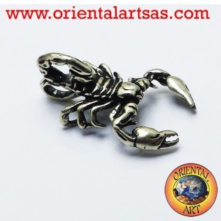 Ciondolo Scorpione tridimensionale in argento