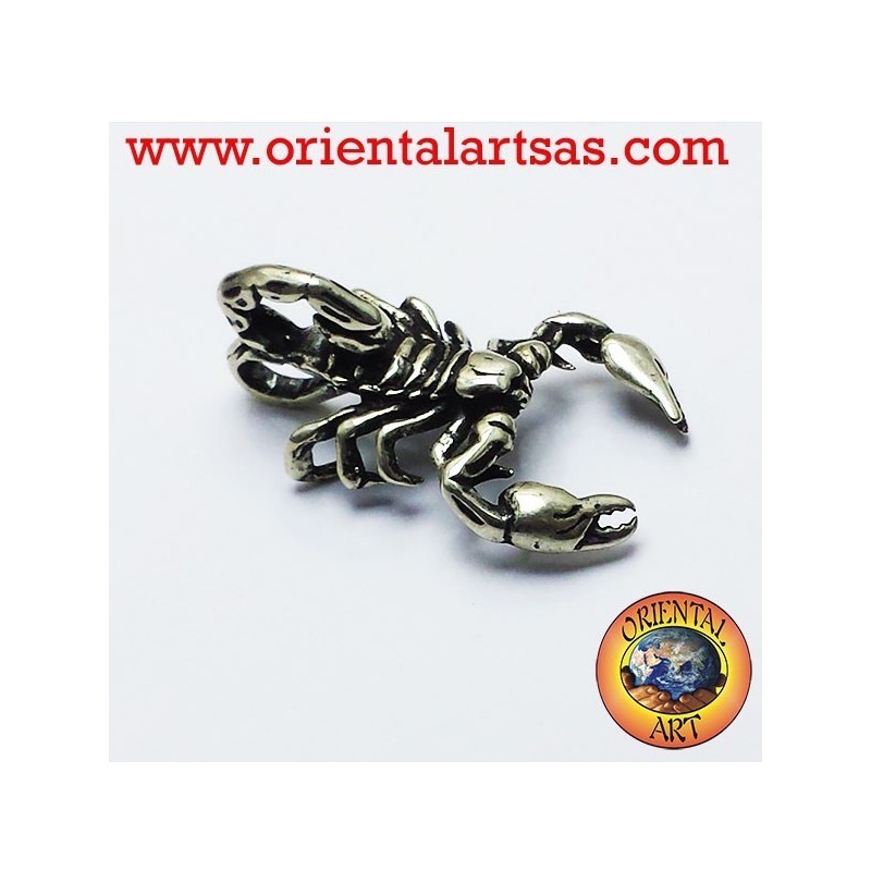 Ciondolo Scorpione tridimensionale in argento