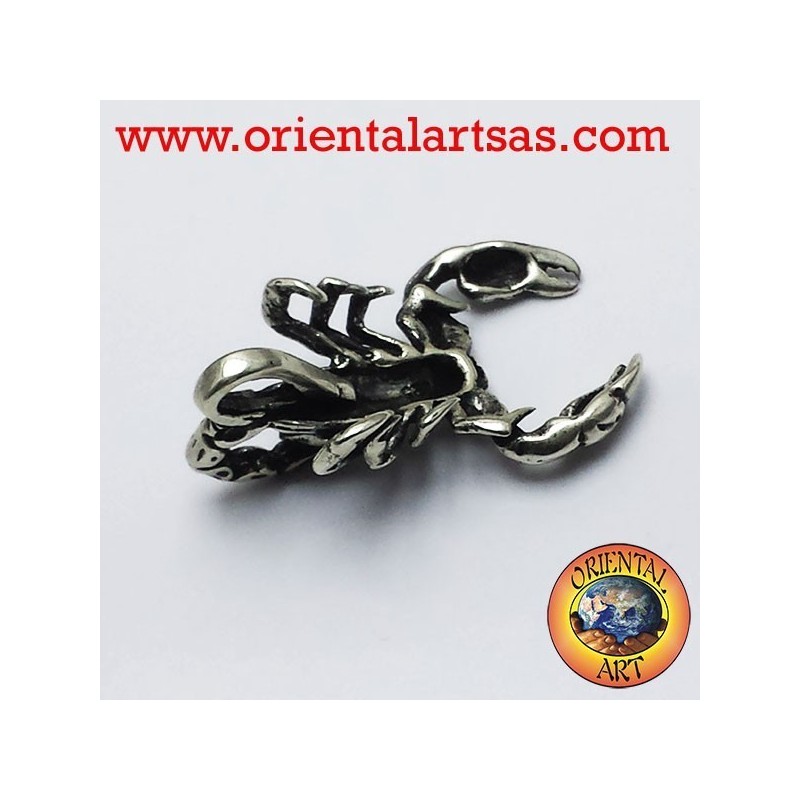 Ciondolo Scorpione tridimensionale in argento