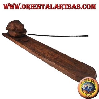 Incense burner, suar wood yogi