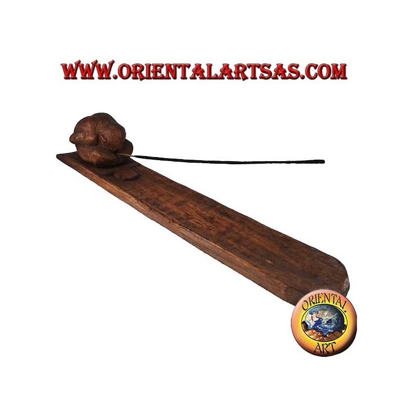 Incense burner, suar wood yogi