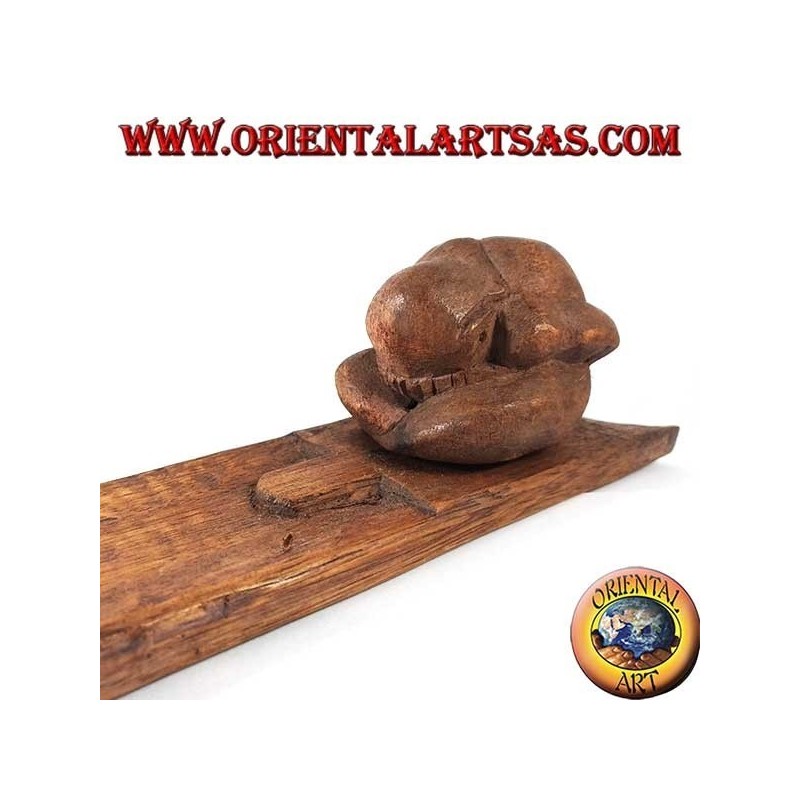 Incense burner, suar wood yogi
