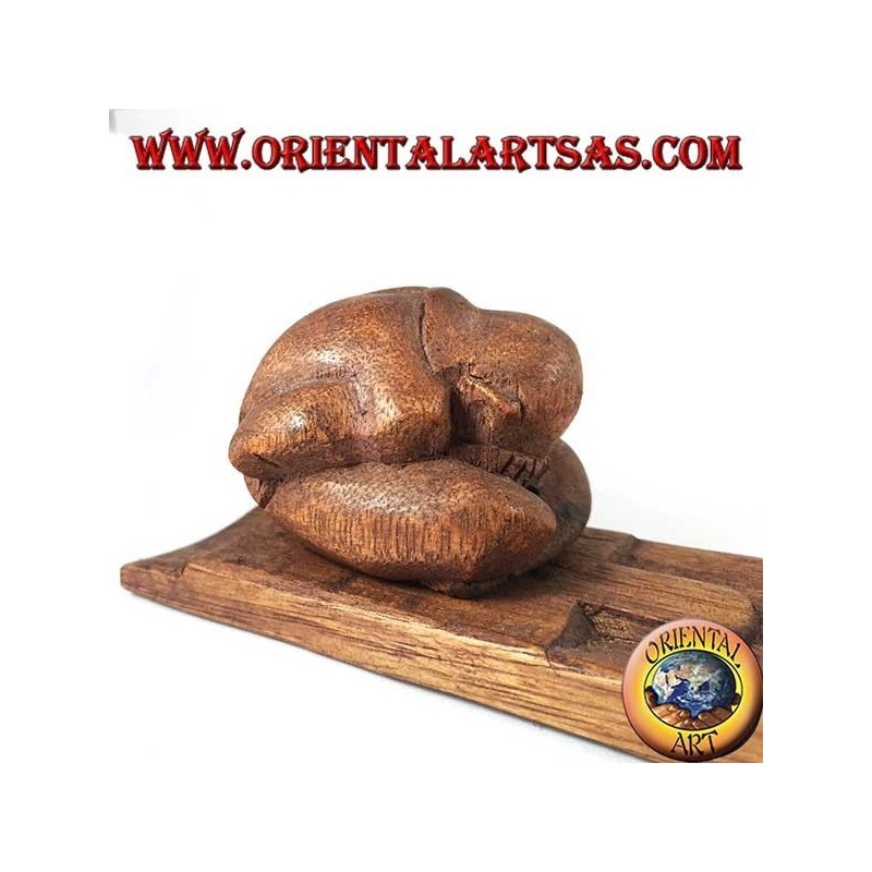 Incense burner, suar wood yogi