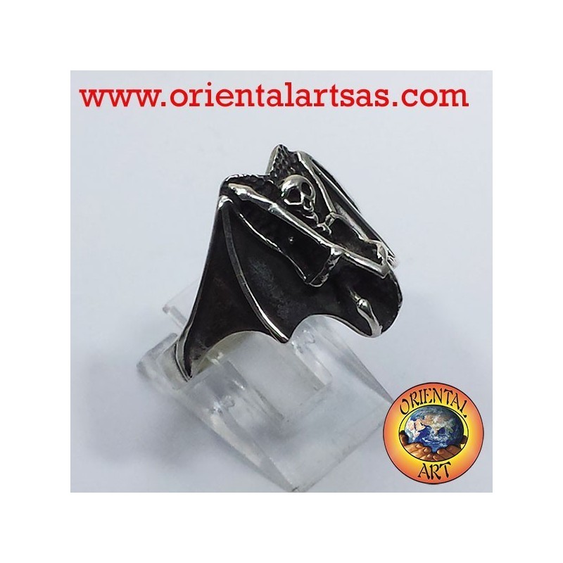 Anello Zombie la morte oltretomba in argento