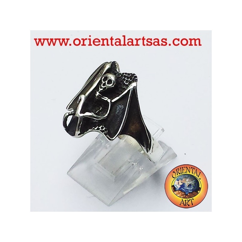 Anello Zombie la morte oltretomba in argento