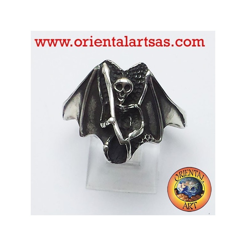 Anello Zombie la morte oltretomba in argento