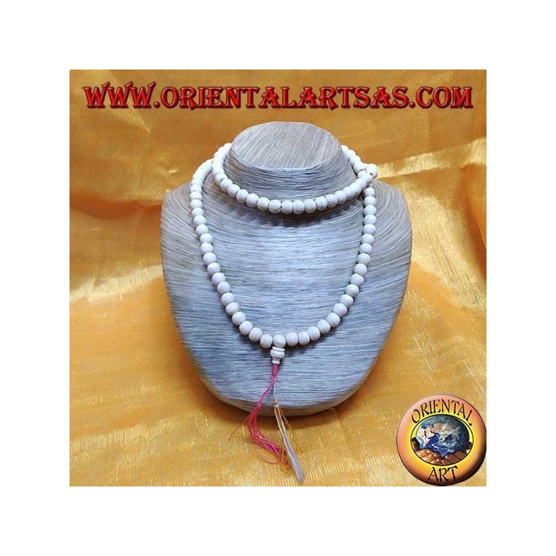 108-grain Buddhist Mālā rosary made of yak bone