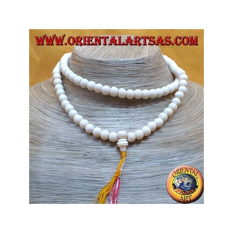 Budista Mālā 108 cuentas de 8 mm. en hueso de yak