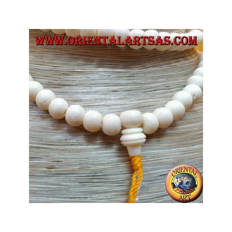 Budista Mālā 108 cuentas de 8 mm. en hueso de yak