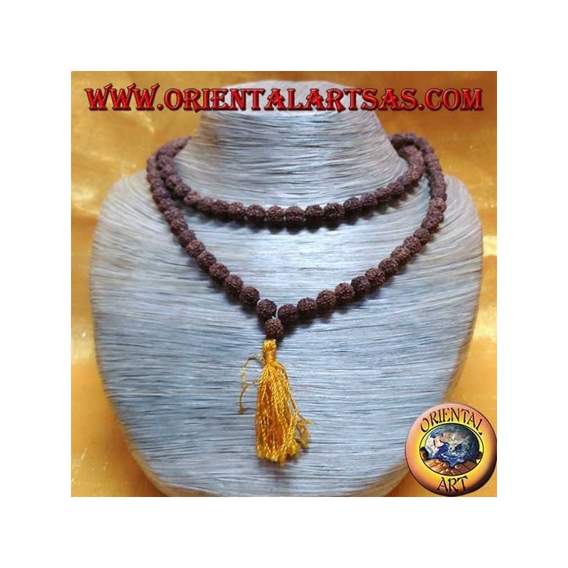 Buddhist Mālā 108 beads of 8 mm. in Rudra seeds
