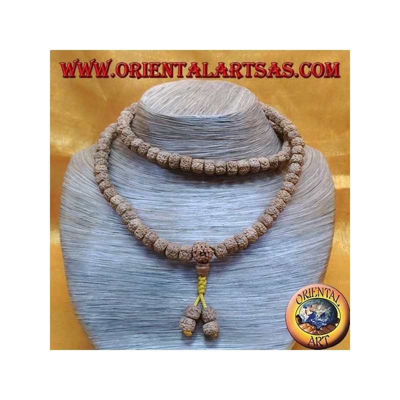 Bouddhiste Mālā 108 perles 9,5 mm perles. en graines de corps claires