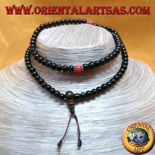 Buddhist Mālā 108 beads of 7 mm. in onyx
