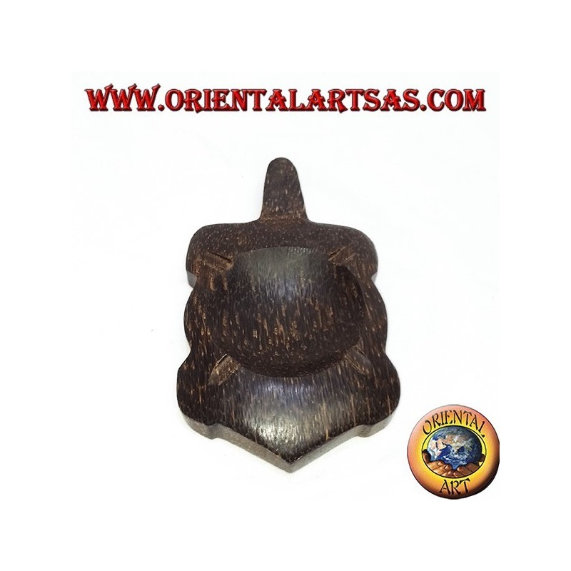 Cendrier tortue en bois de coco