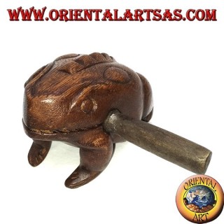 Grande grenouille chantante (jouable) en bois de suar