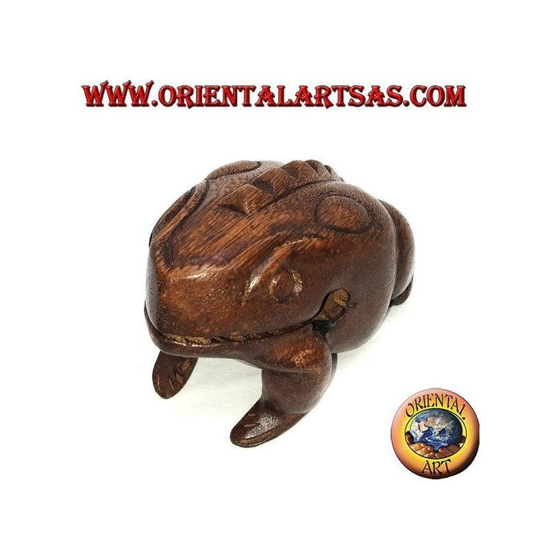 Grande grenouille chantante (jouable) en bois de suar