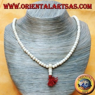 Chapelet bouddhiste Mālā (Japamālā) avec 108 grains de 6 mm. en os de yak